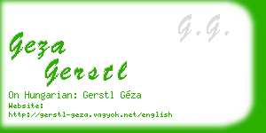 geza gerstl business card